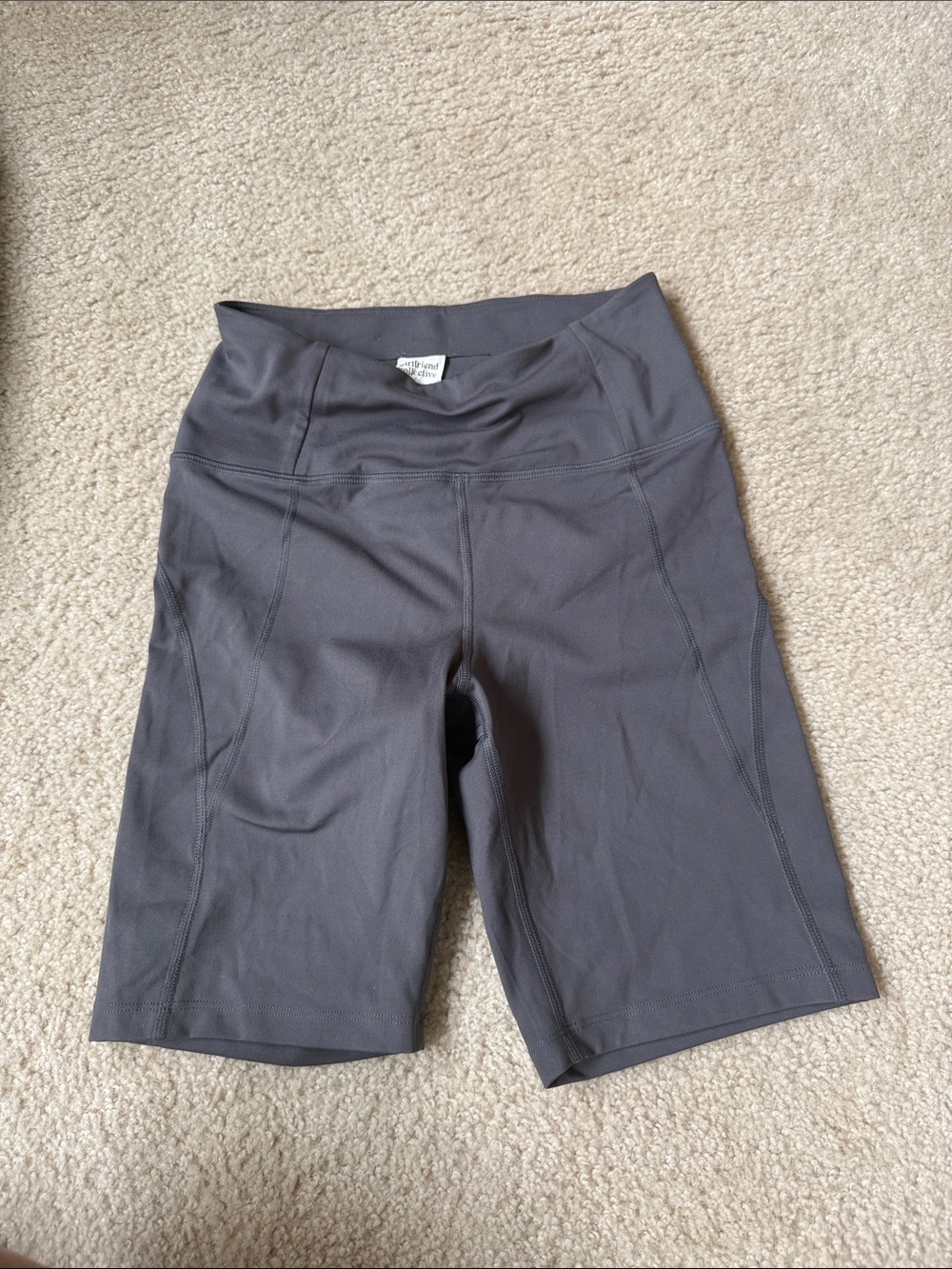 Girlfriend Collective Women’s High-Waist Performance Bike Shorts - Gray
